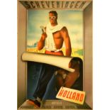 Travel Poster Scheveningen Resort Holland Art Deco