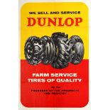 Advertising Poster Dunlop Farm Service Tires of Quality