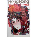 Travel Poster Hong Kong TWA David Klein