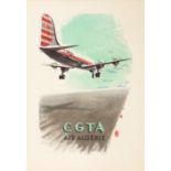 Travel Poster Air Algeria CGTA France Switzerland