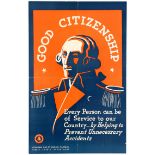 Road Safety Poster USA California Art Deco Citizenship