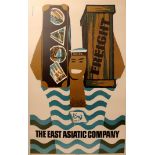 Advertising Poster The East Asiatic Company Freight Cruise Line