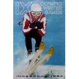 Ski Poster Olympic Winter Games in Innsbruck 1964