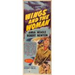 Cinema Poster Wings and the Woman Pilot WWII