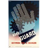 Propaganda Poster ROSPA Cusden Midcentury Keep Guard