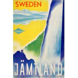 Travel Poster Sweden Jamtland Art Deco
