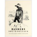 Advertising Poster Randers Ropes Twine Field Lady