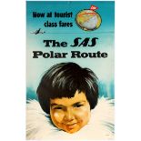 The SAS polar route travel poster Eskimo Boy