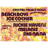 Concert Poster Crystal Palace Bowl Garden Party Beach Boys Joe Cocker