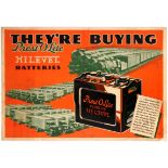 Advertising Poster Prestolite Car Batteries Art Deco USA