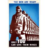 War Poster The Men Are Ready WWII Pilots Canada