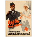 Propaganda poster Nazi Germany Red Cross Third Reich