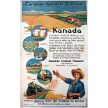 Travel Poster Canadian National Railways Immigration