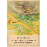 Propaganda Poster Segelflug Gliders NSFK Luftwaffe WWII