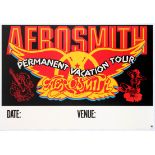 Original Vintage Concert Advertising Poster Aerosmith Permanent Vacation Tour