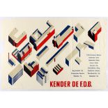 Original Advertsing Poster FDB Denmark Modernism