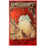 Original Travel Poster Remouchamps Belgium