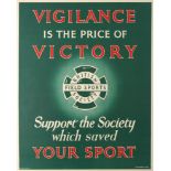 Original Advertising Poster British Field Sports Society Support