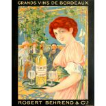 Original Advertising Poster Bordeaux Wines Grand Vins de Bordeaux