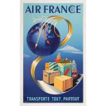 Original Advertising Poster Air France Cargo Airline