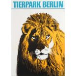 Original Travel Poster Berlin Zoo Lion