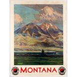 Original Travel Poster Montana Northern Pacific Railway Gustav Krollman