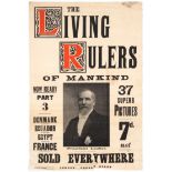 Original Advertising Poster The Living Rulers of Mankind Book
