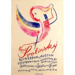 Original Advertising Poster Karel Svolinsky Art Exhibition Klingspor Museum