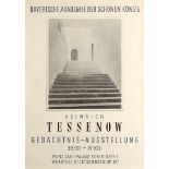 Original Advertising Poster Heinrich Tessenow Architect Exhibition Bavarian Academy of Fine Arts