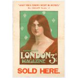 Original Advertising Poster Harmsworth London Magazine