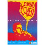 Original Advertising Concert Poster Bill Graham Leonard Cohen