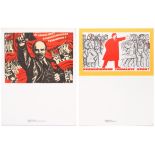 Set of 4 Vintage Propaganda Posters Socialist Revolution USSR Lenin