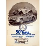 Original Advertising Poster Mercedes Benz 300SLR Mille Miglia 1955