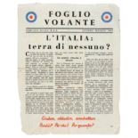Original War Propaganda WWII UK Fascist Italy