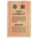 Set of 2 Original War Propaganda WWII Safe Conduct Passes