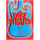 Original Advertising Concert Poster Bill Graham Dire Straits