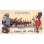 Original Poster Republique Recruitement French Navy