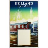 Original Travel Poster Holland England Railway