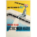 Original Advertising Poster Electric Water Heater