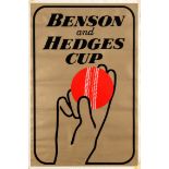 Original Sport Poster Benson And Hedges Cup Cricket