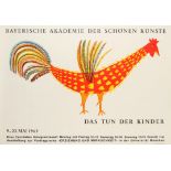 Original Advertising Poster Children Art Bavarian Academy of Fine Arts