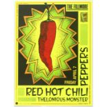 Original Advertising Concert Poster Red Hot Chili Peppers Bill Graham