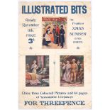 Original Vintage Advertising Poster Illustrated Bits Magazine Victorian
