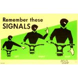 Original Propaganda Poster Road Signals Bike Safety New York USA