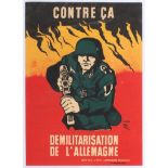 Set of 2 Original Propaganda Leaftets France Communist Party German Militarization