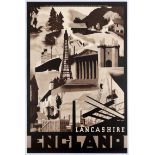 5 Original Travel Posters Lancashire Bournemouth Folkestone Bath Stratford upon Avon