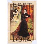Original Advertising Poster East Lynne Theatre Stage