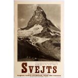 Original Travel Poster Switzerland Matterhorn Zermatt