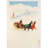 Original Travel Poster Winter Sport Austria Mountains Kosel