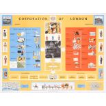 Original Advertising Poster City of London Corporation School Chart